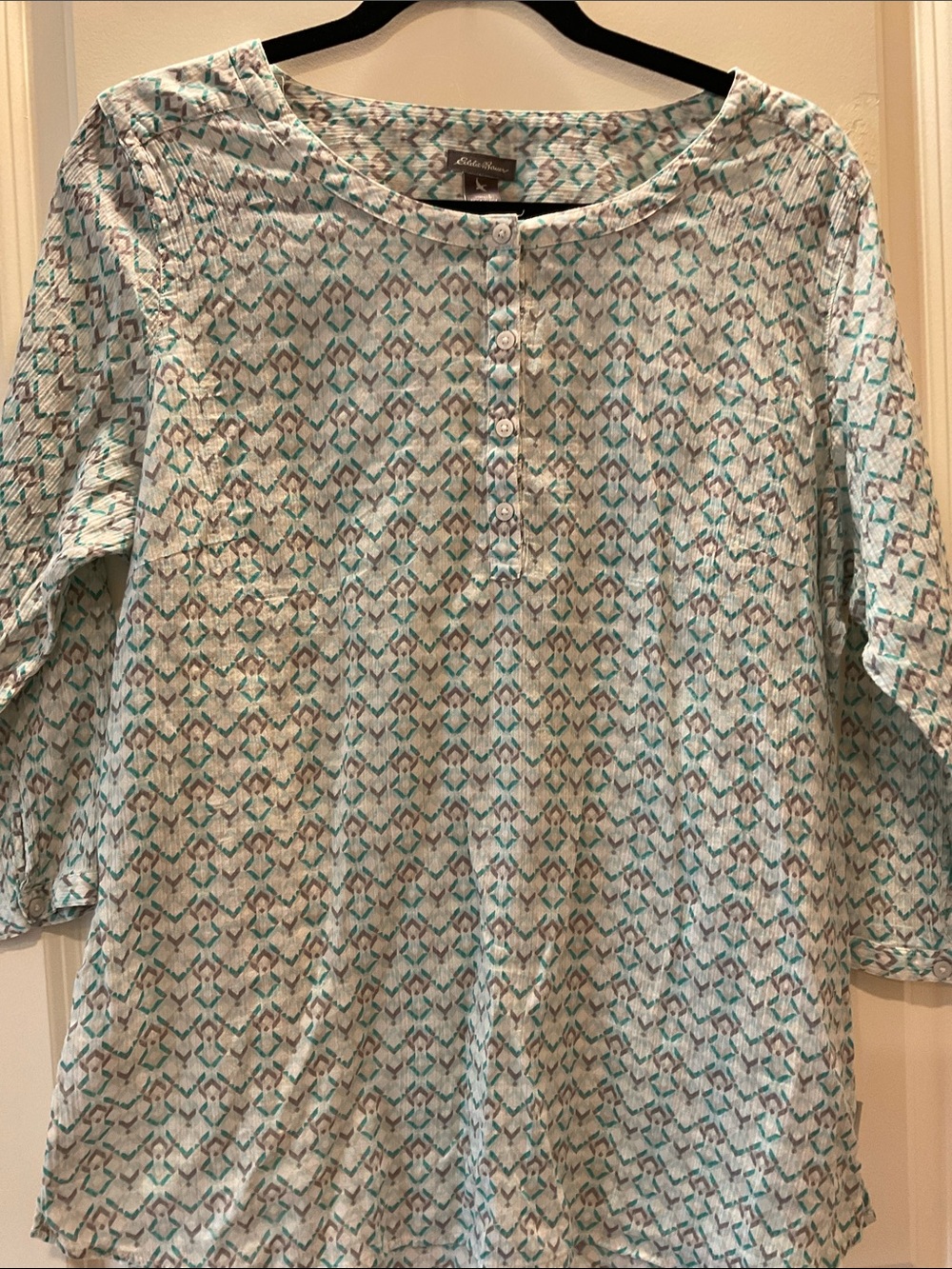Eddie Bauer Multicolored lightweight cotton Shirt Size L